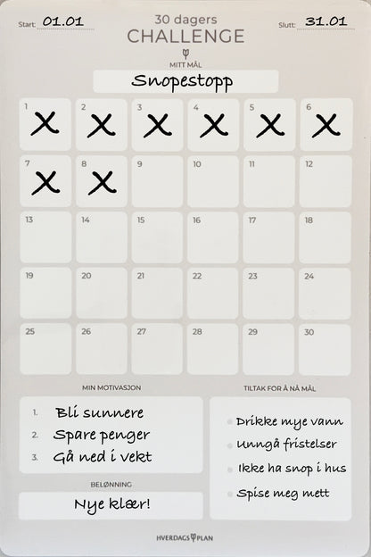 30 dager - nye vaner