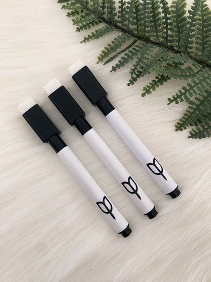 Svarte tusjer (3pk)